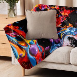 Color Splash Sherpa Blanket