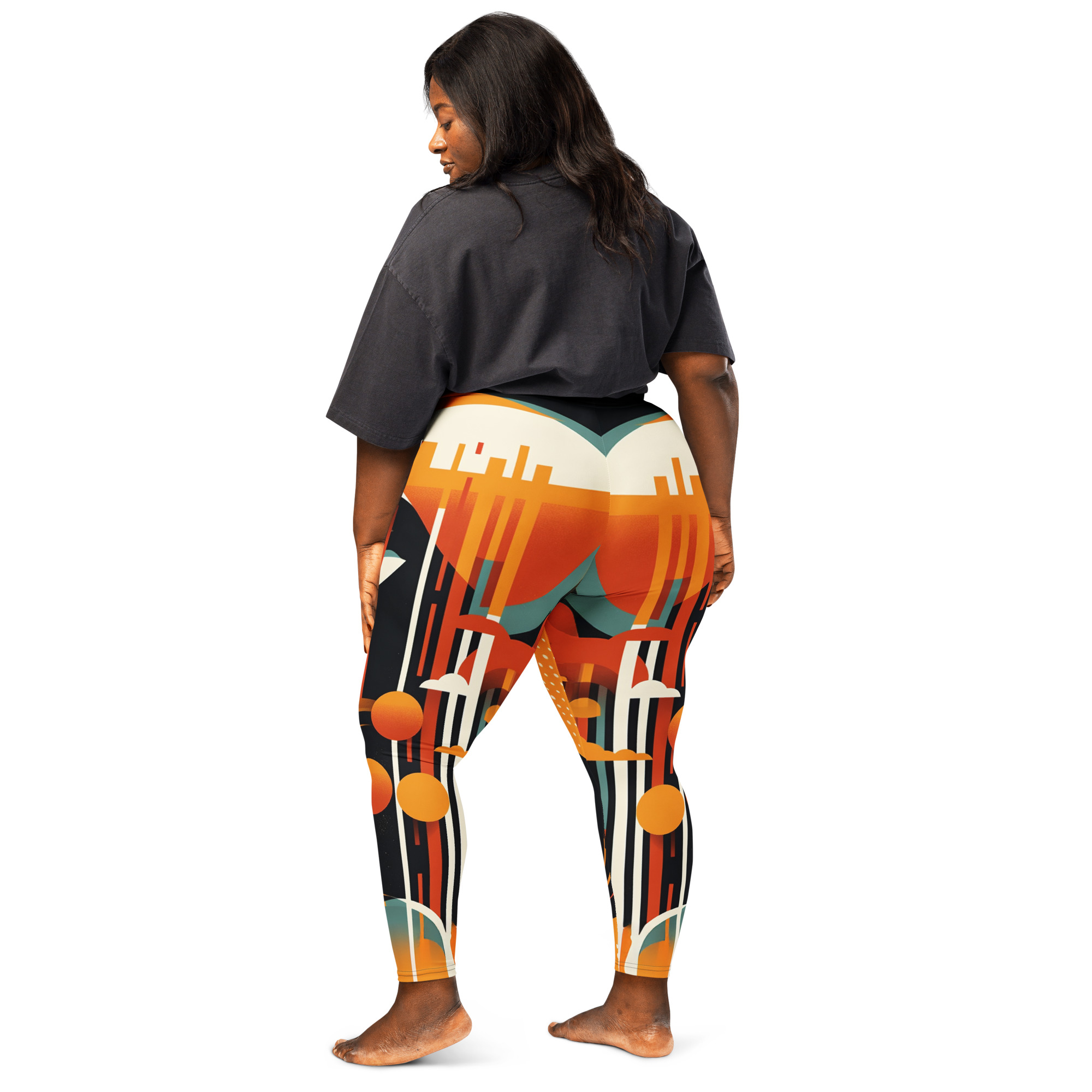 Abstract Art Leggings All Over Print - Image 6
