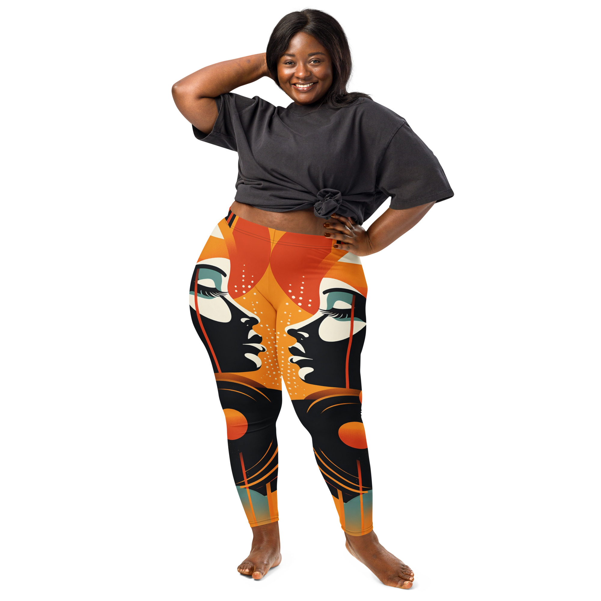 Abstract Art Leggings All Over Print - Image 7